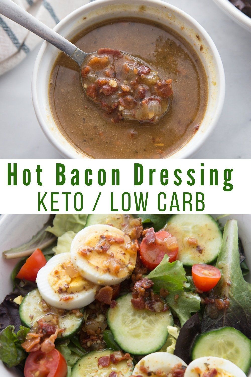 Low Carb Hot Bacon Dressing for Salads -   14 diet Low Carb bacon ideas