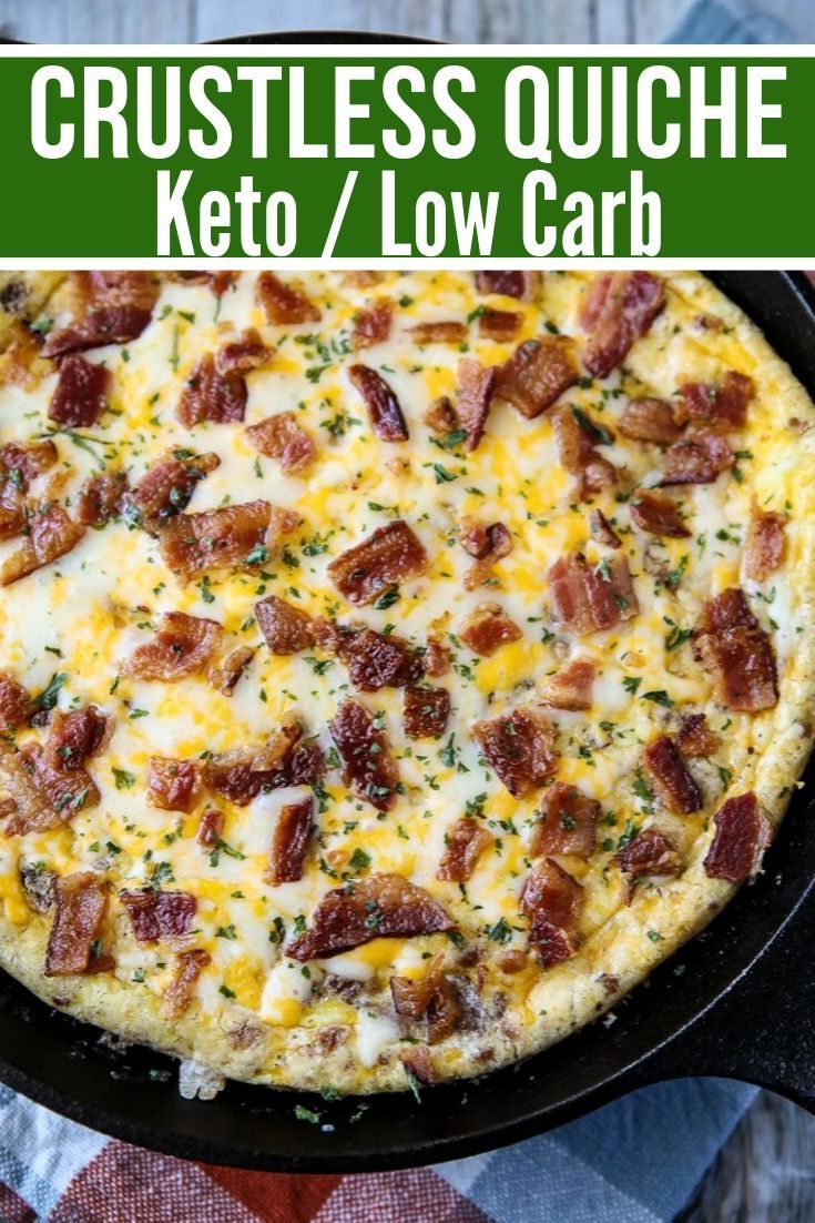 Easy Keto Quiche with Bacon & Cheese -   14 diet Low Carb bacon ideas