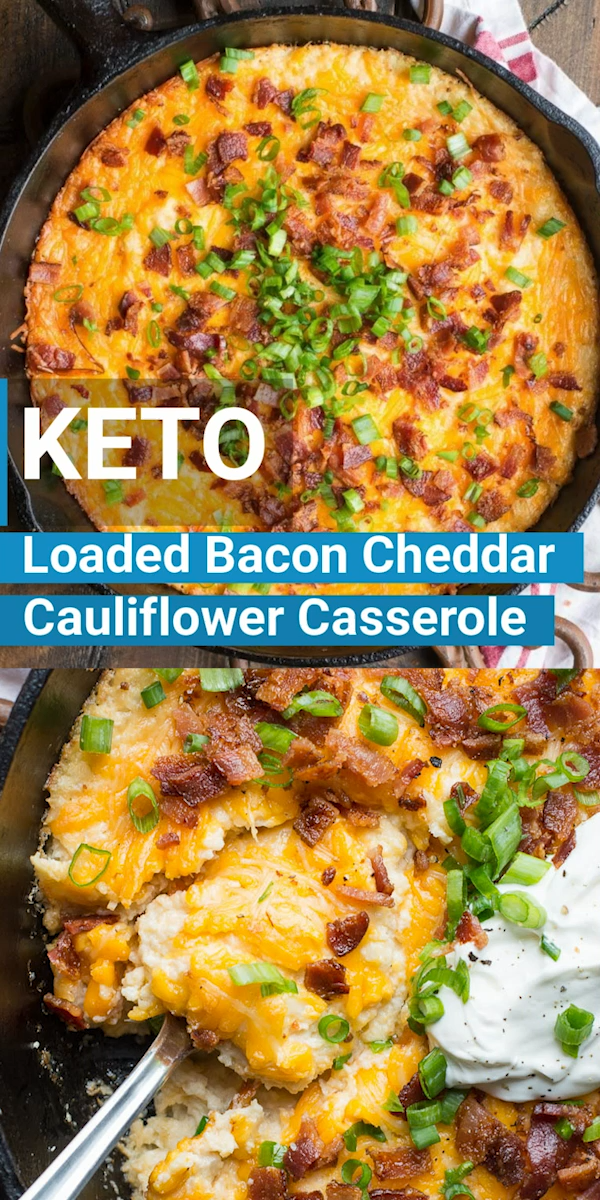 Keto Bacon Cheddar Cauliflower Casserole -   14 diet Low Carb bacon ideas