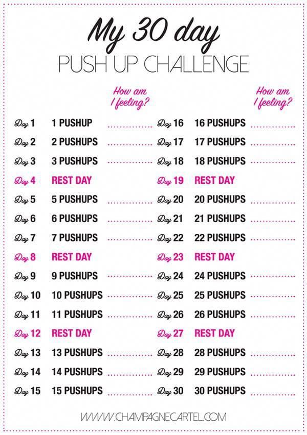 30 day pushup challenge for beginners - Champagne Cartel -   14 fitness For Beginners at home ideas