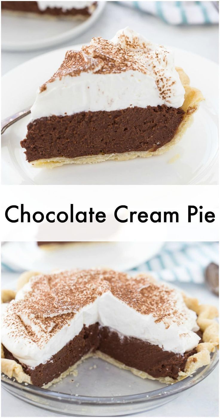 Chocolate Cream Pie Recipe -   15 cake Chocolate cream ideas