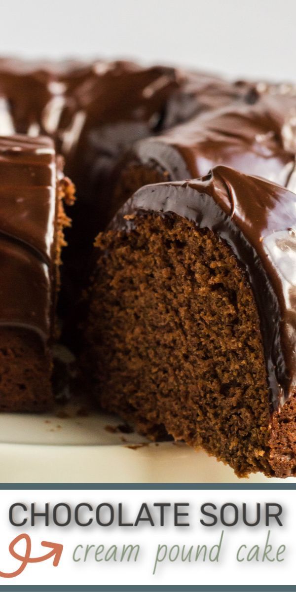 Chocolate Sour Cream Pound Cake -   15 cake Chocolate cream ideas