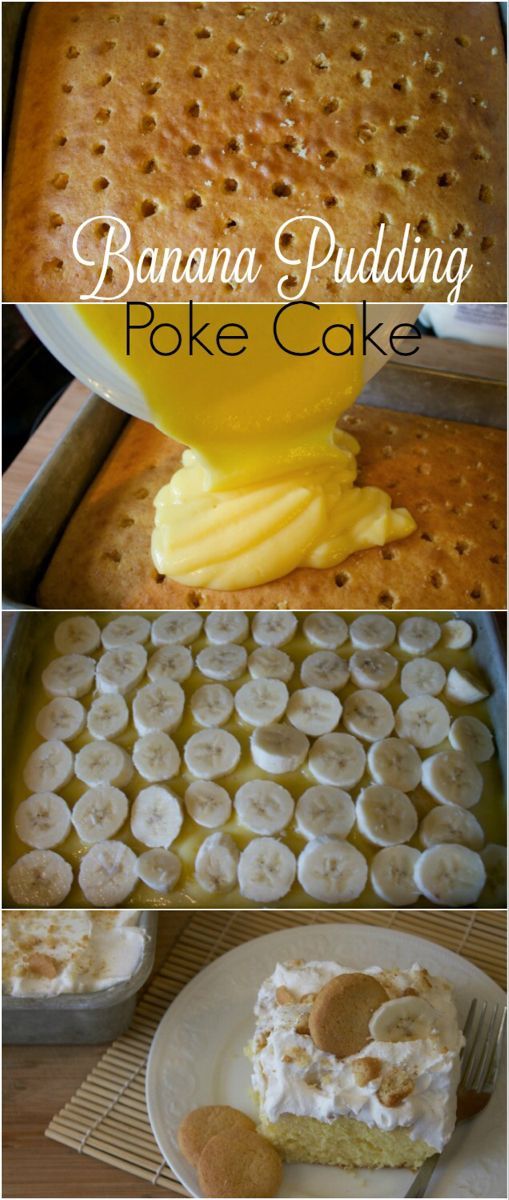 The Best Banana Pudding Poke Cake Recipe Every! -   15 cake Poke sweets recipe ideas