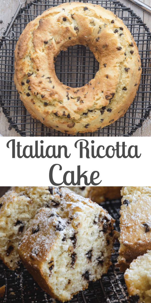 Italian Chocolate Chip Ricotta Cake - A moist delicous Italian Cake -   15 desserts Italian chocolate chips ideas