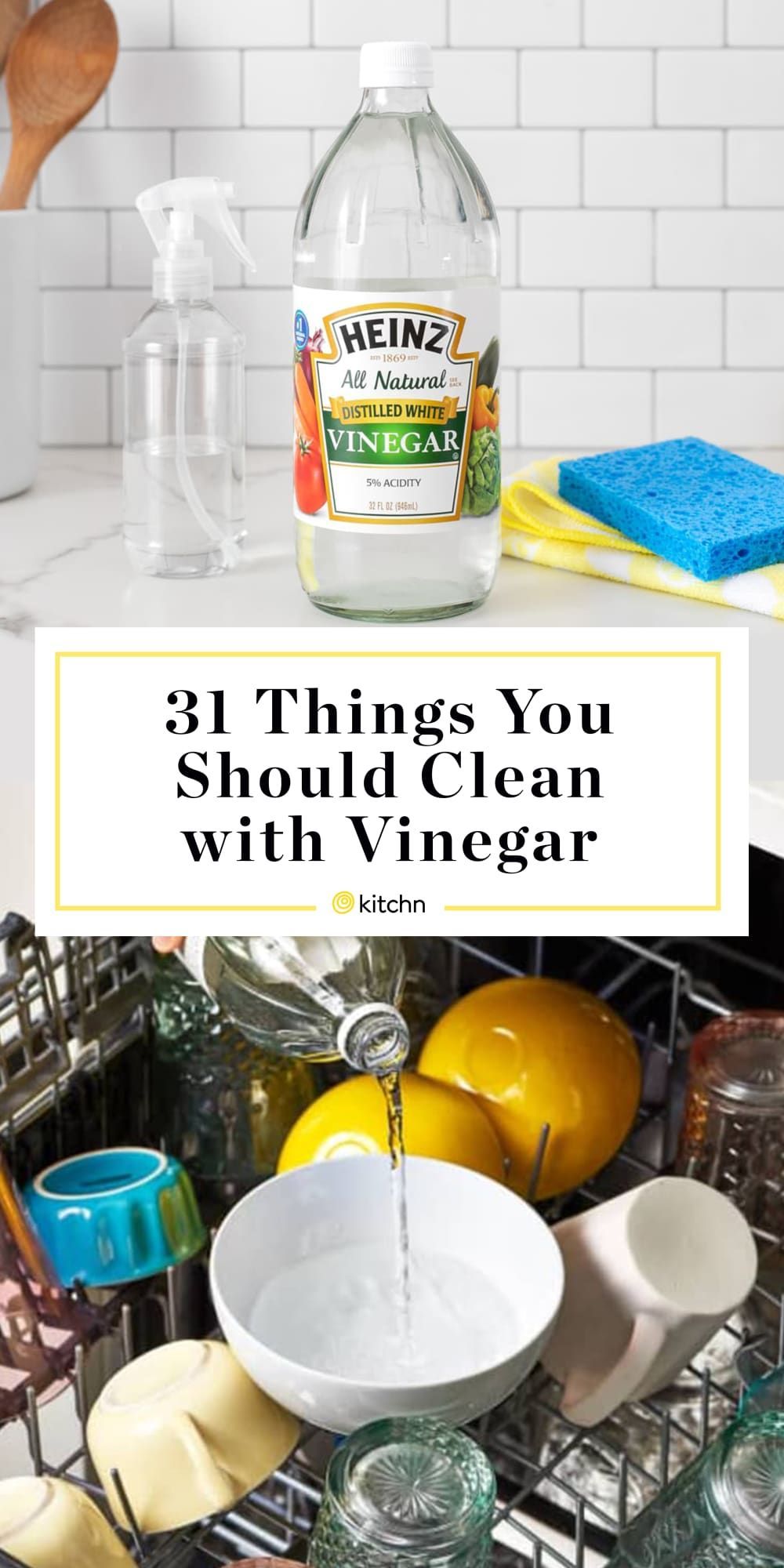 31 Things You Didn't Know You Could (Easily!) Clean with Vinegar -   15 diy projects Organizing cleaning tips ideas