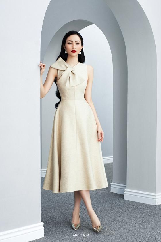 RAPHAELLE Pleated Shoulder Midi Dress -   15 dress Skirt offices ideas