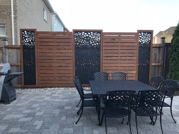 FLOWERBURST1 - Metal Privacy Screen Decorative Panel Outdoor Garden Fence Art -   15 garden design Backyard privacy screens ideas