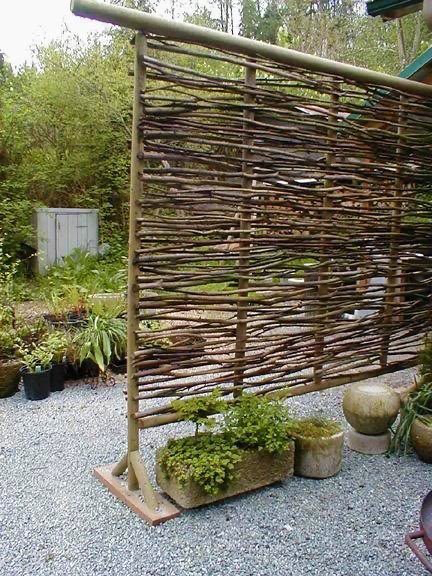 30+ Garden Projects using Sticks and Twigs -   15 garden design Backyard privacy screens ideas