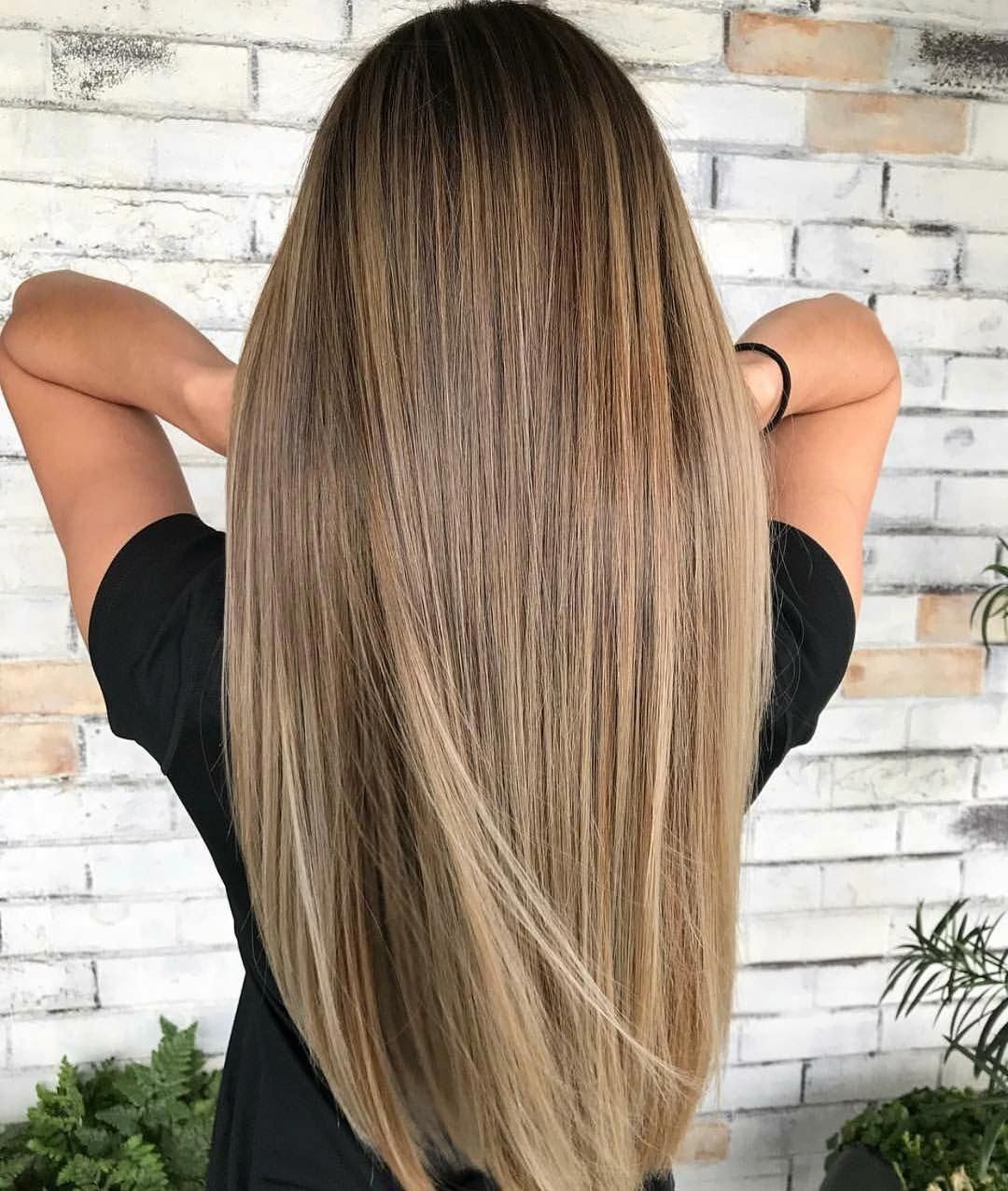 Straight hairs -   15 hair Natural balayage ideas