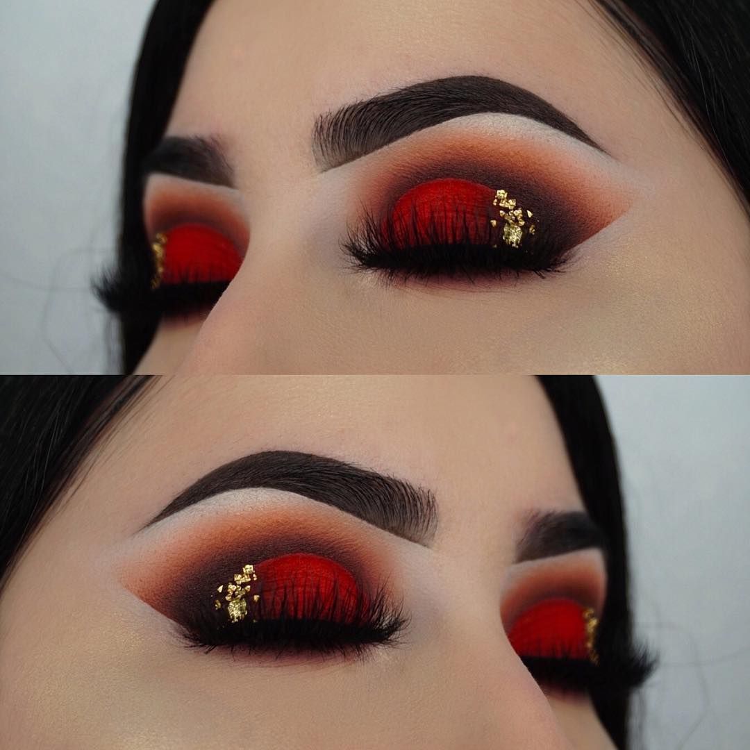 Cost -Free excellent eye makeup red Strategies, Image may contain: one or ... -   15 makeup Tumblr rojo ideas