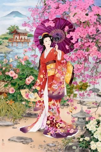 'Teien' Art Print - Haruyo Morita | Art.com -   15 planting Art girl ideas