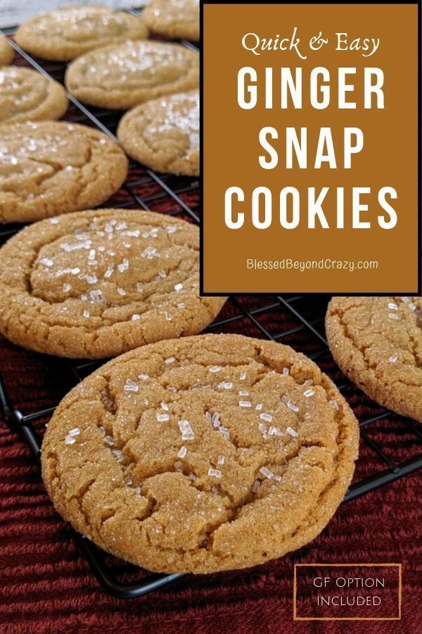 Quick and Easy Ginger Snap Cookies - -   16 desserts Recipes gluten free ideas