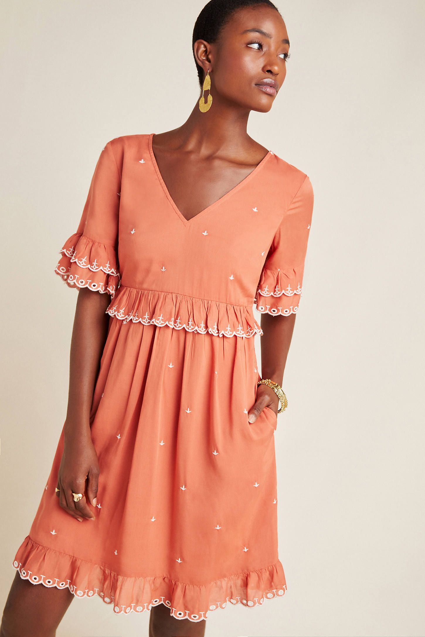 Samia Ruffled Tunic Dress -   16 dress Designs ruffles ideas