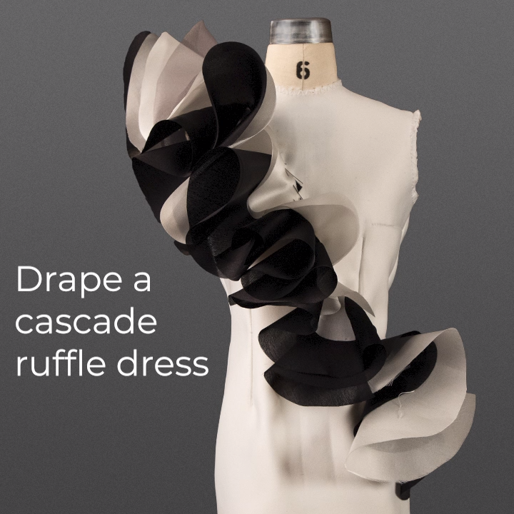 Draping a Cascade Ruffle Dress -   16 dress Designs ruffles ideas