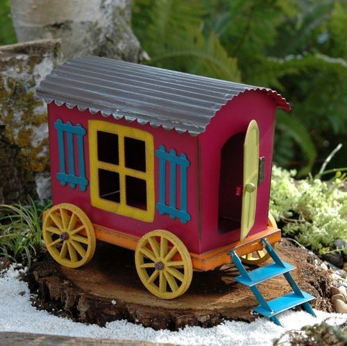 Gypsy Fairy Garden Wagon -   16 garden design Roof fairy houses ideas