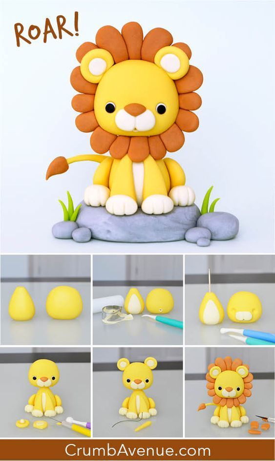 Easy to follow cake topper tutorials | Tutorials | Lion -   17 cake Decoration fondant ideas