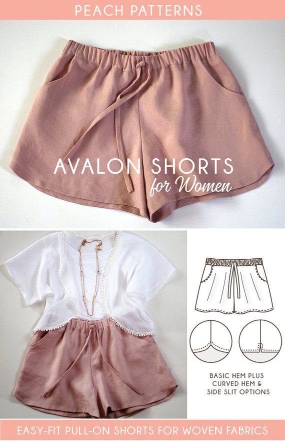 Avalon Shorts for Women Instant Download Pdf Sewing Pattern -   17 DIY Clothes No Sewing shorts ideas