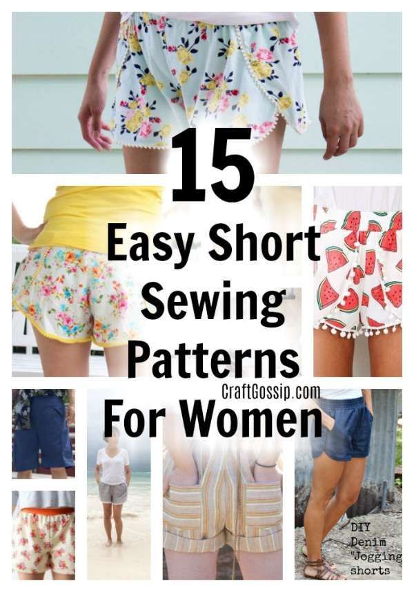 Sewing Patterns – 15 Women's Shorts You Can Sew -   17 DIY Clothes No Sewing shorts ideas