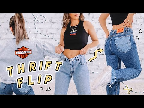 8 DENIM THRIFT FLIPS (no sew) ? resize jeans, diy shorts, distressed denim + more! -   17 DIY Clothes No Sewing shorts ideas