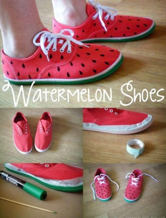 10+ Easy Designs To Make Funky Hand Painted Sneakers -   17 DIY Clothes Shoes outfit ideas