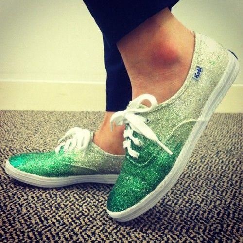 DIY Glitter Sneakers -   17 DIY Clothes Shoes outfit ideas