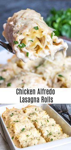 Chicken Alfredo Lasagna Roll Ups | Home. Made. Interest. -   17 healthy recipes Dinner families ideas