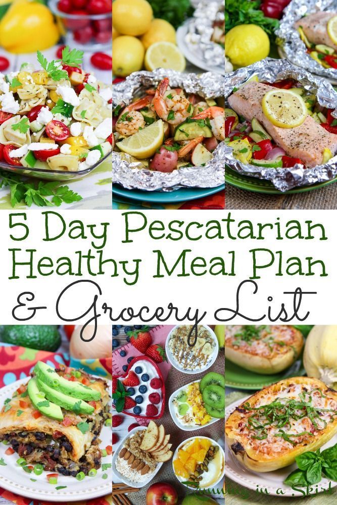 5 Day Pescatarian Meal Plan + Shopping Lists -   17 healthy recipes For Two grocery lists ideas