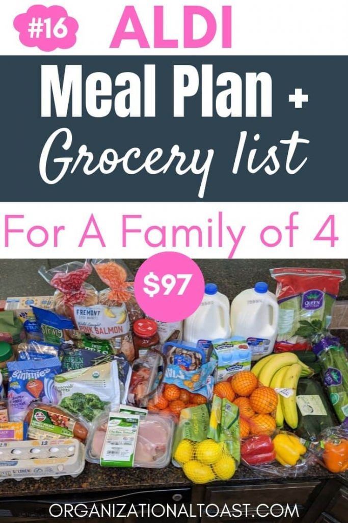 Week 16 - $97 Aldi Grocery Haul and Shopping List - Organizational Toast -   17 healthy recipes For Two grocery lists ideas