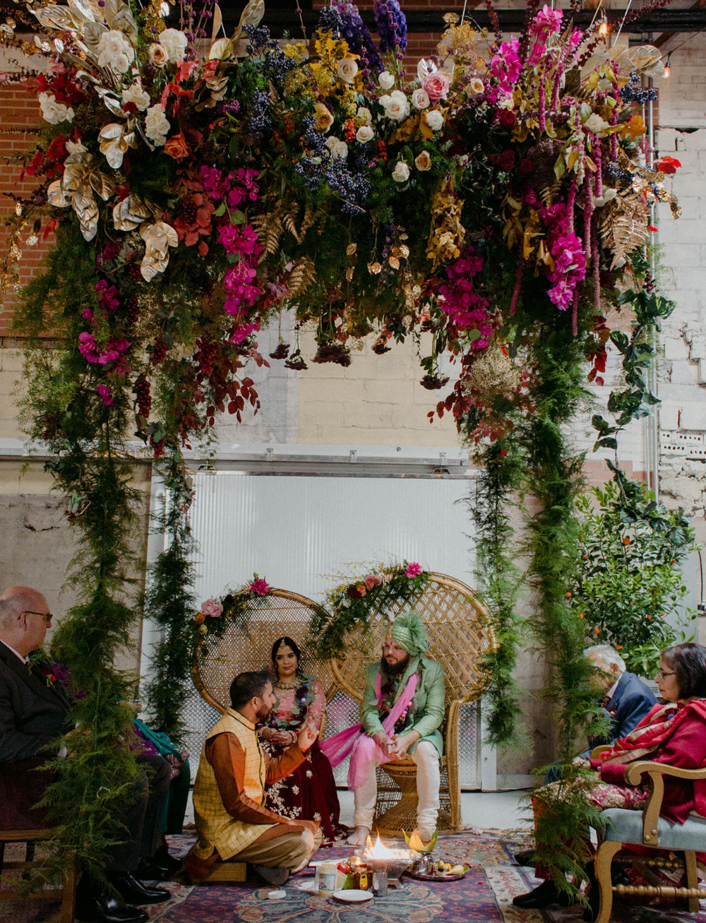 Eclectic + Colorful Urban Indian Wedding at a Craft Brewery! | Green Wedding Shoes -   17 indian wedding Ceremony ideas