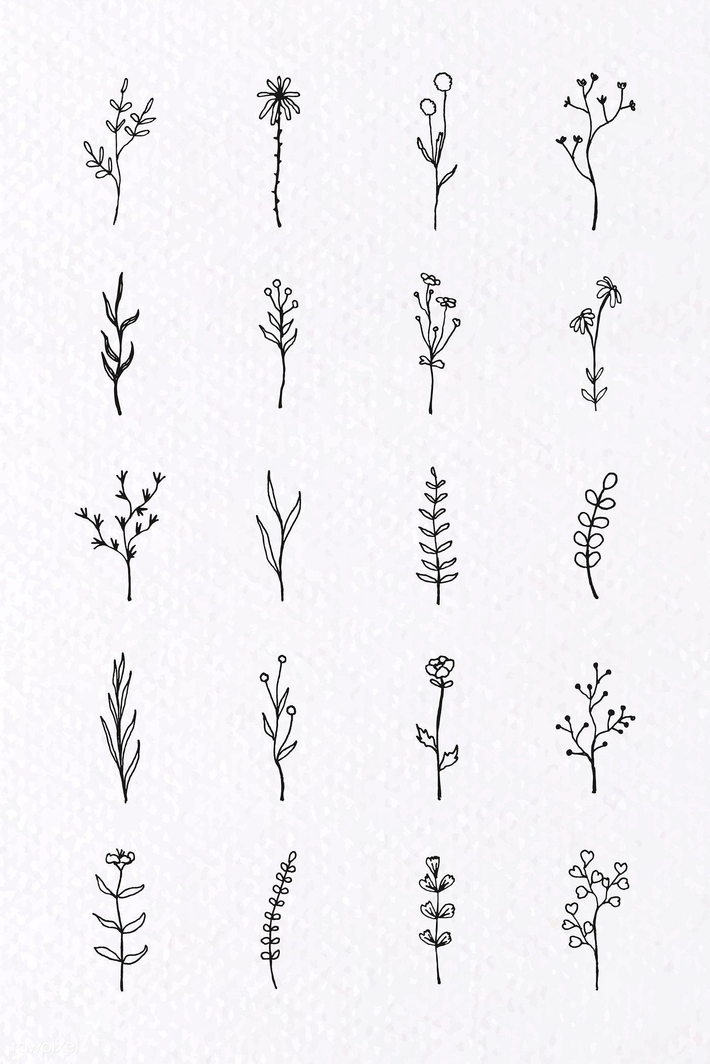 17 plants Drawing design ideas