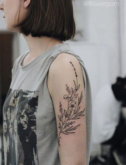 Trendy Tattoo Flower Arm Wildflowers Ideas -   17 plants Tattoo arm ideas