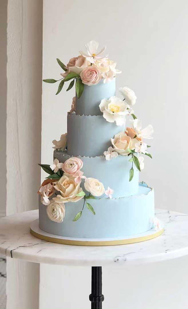 Voc? pesquisou por bolo de casamento - Noiva Ansiosa - Blog de casamento para noivas, noivos e profi -   17 wedding Cakes blue ideas