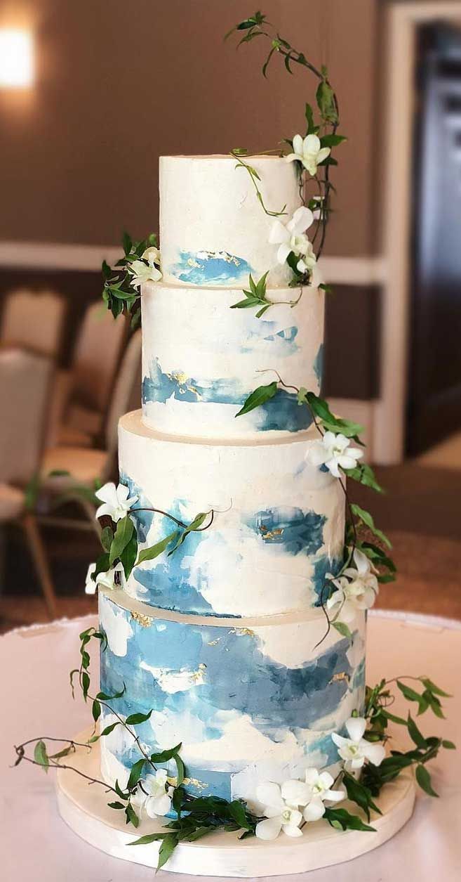 The 50 Most Beautiful Wedding Cakes – Ombre blue wedding cake -   17 wedding Cakes blue ideas