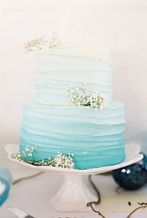 21 Fun and Easy Beach Wedding Ideas -   17 wedding Cakes blue ideas