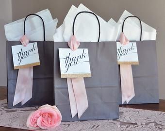 Thank You Bags. (Qty 1). Wedding Gift Bag. Gift Bag for Wedding Guest. Personalize Bag. G8KFT. -   17 wedding Gifts wrapping ideas