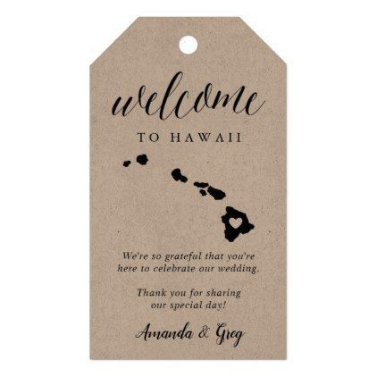 Hawaii Wedding Welcome Gift Tags | Zazzle.com -   17 wedding Gifts wrapping ideas