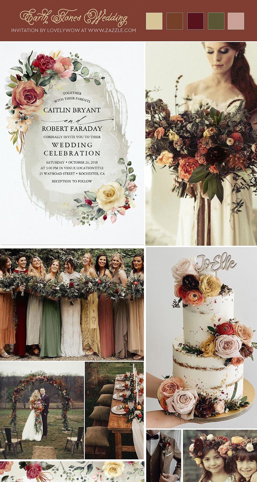 Rustic Bloom Floral Fall Wedding Invitation | Zazzle.com -   17 wedding Themes fall ideas
