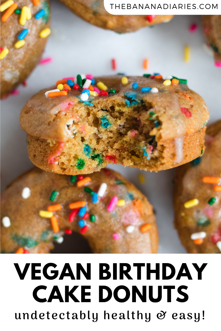 Vegan Birthday Cake Donuts - The Banana Diaries -   18 birthday cake Vegan ideas