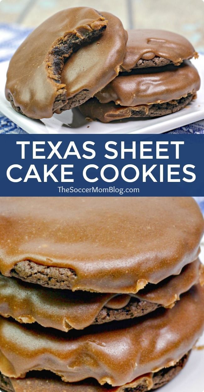 Texas Sheet Cake Cookies (Chocolate Cake Mix Cookies with Fudge Icing) -   18 cake Cute snacks ideas