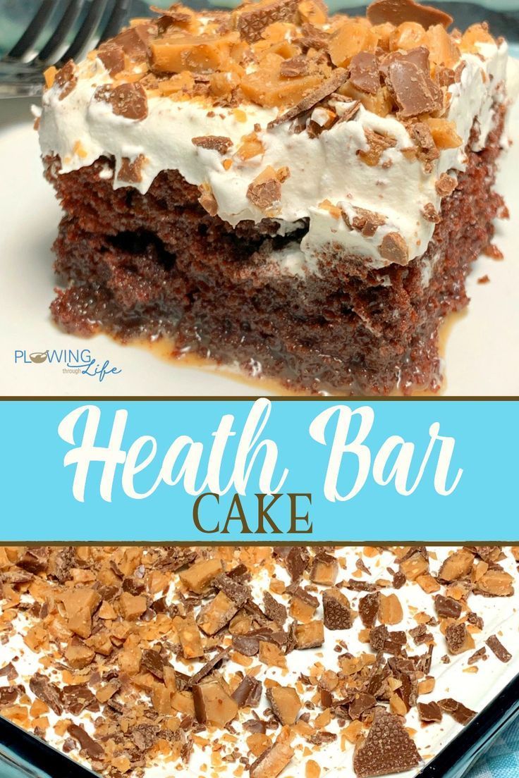 Heath Bar Cake -   18 cake Poke potlucks ideas