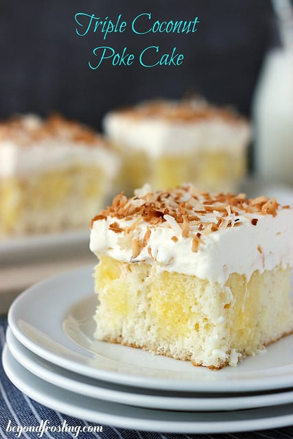 Triple Coconut Poke Cake -   18 cake Poke potlucks ideas