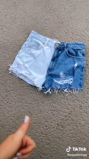 Half & Half bleached shorts -   18 DIY Clothes Jeans mom ideas