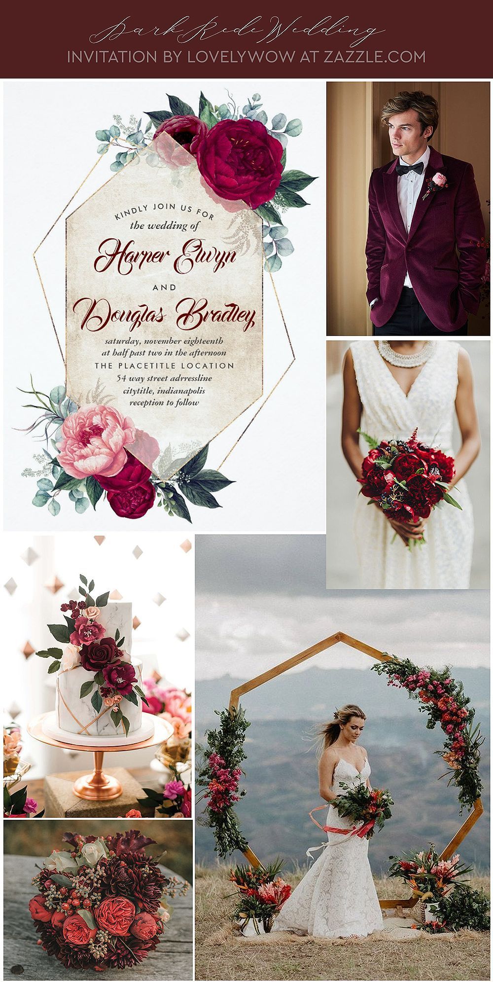 18 wedding Burgundy and gold ideas