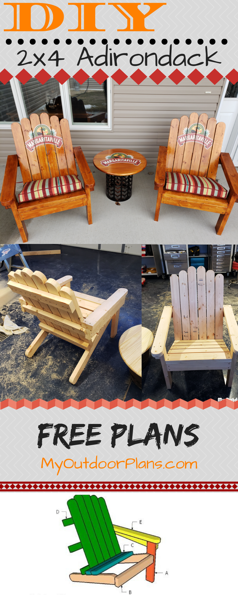 How to Build Adirondack Chairs from 2x4s -   19 diy projects With Pallets adirondack chairs ideas