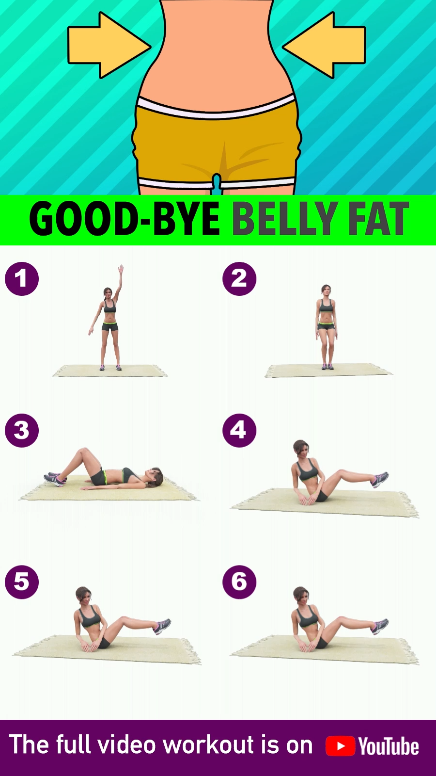 Good-Bye Belly Fat! -   19 fitness Exercises beauty ideas
