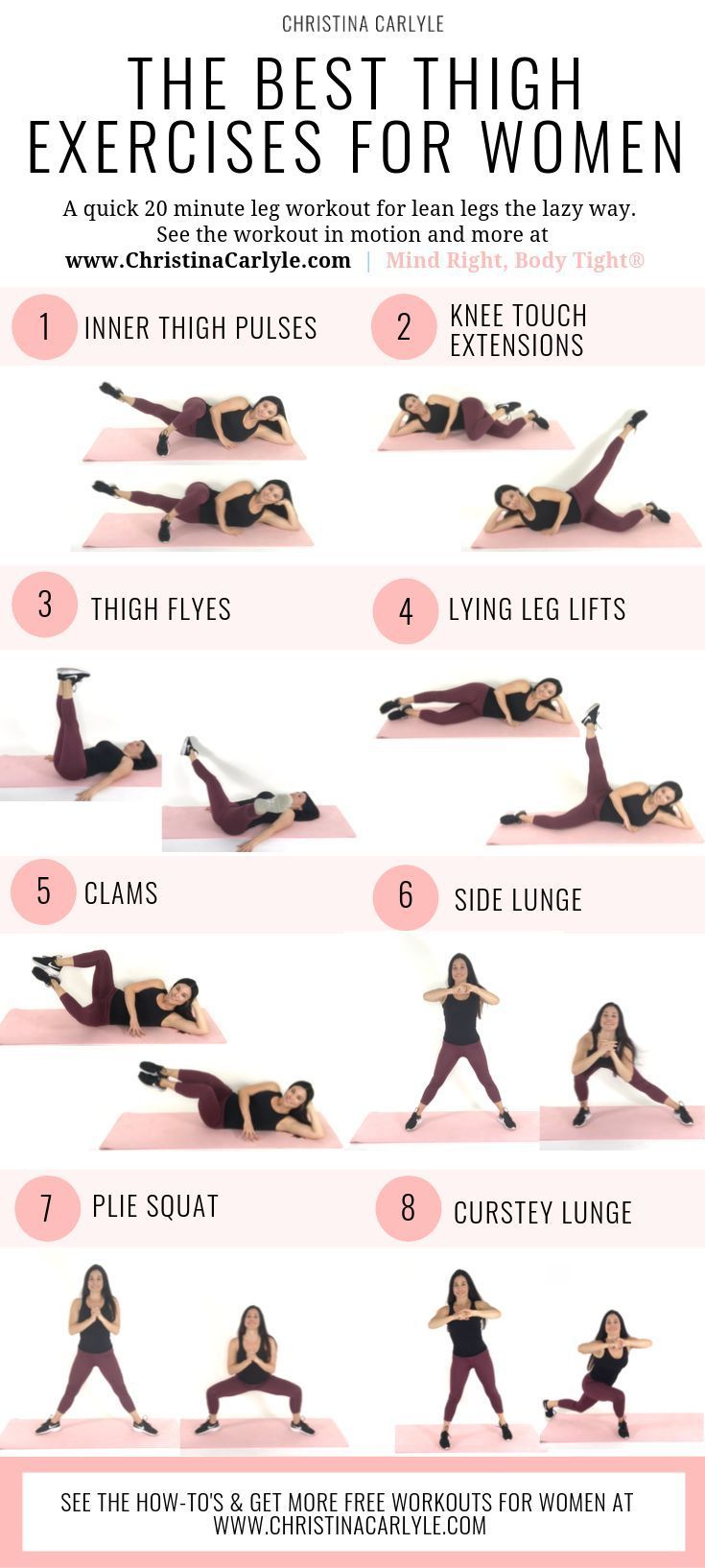 Thigh Exercises for Tight & Toned Inner and Outer Thighs -   19 fitness Exercises beauty ideas