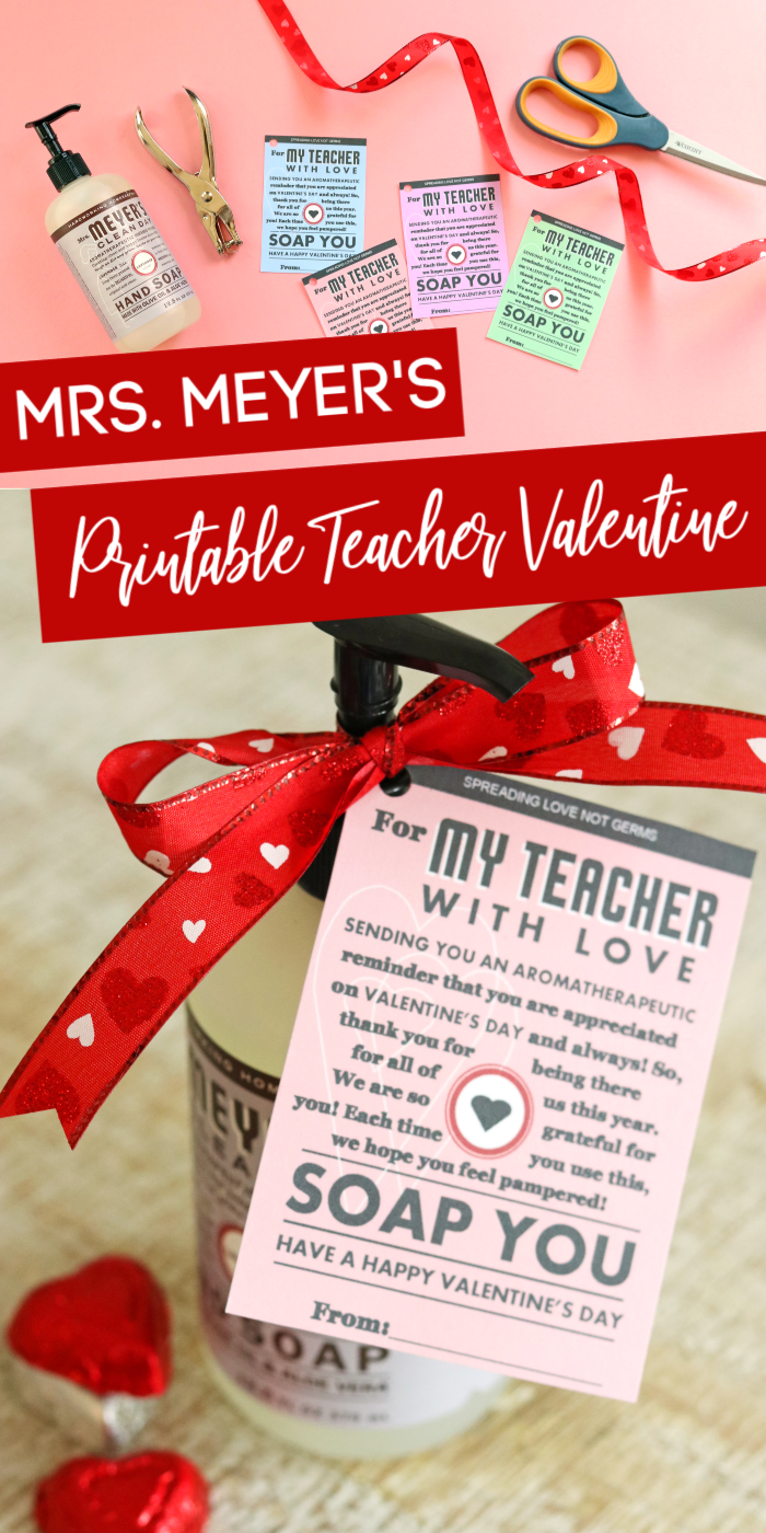 Mrs. Meyer's Valentine Printable for Teachers - Passion For Savings -   19 holiday valentines ideas