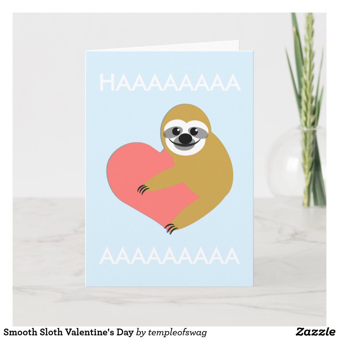 Smooth Sloth Valentine's Day Holiday Card | Zazzle.com -   19 holiday valentines ideas