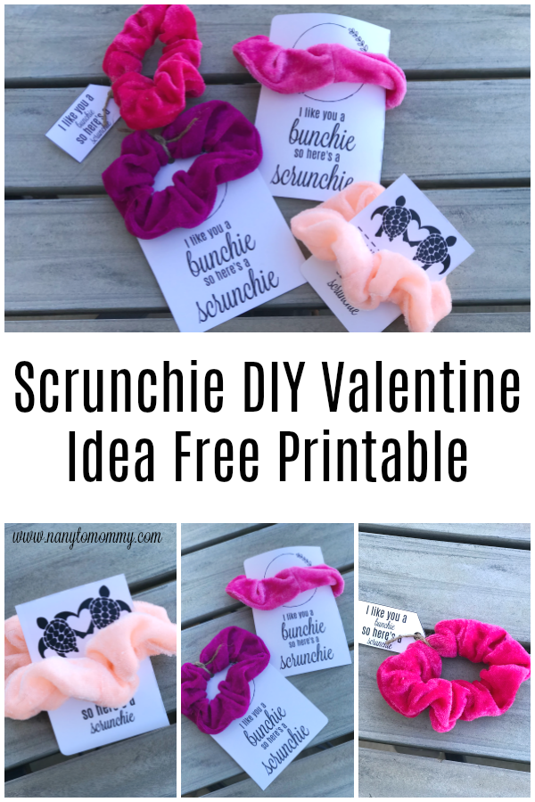 Scrunchie Valentine Free Printable -   19 holiday valentines ideas
