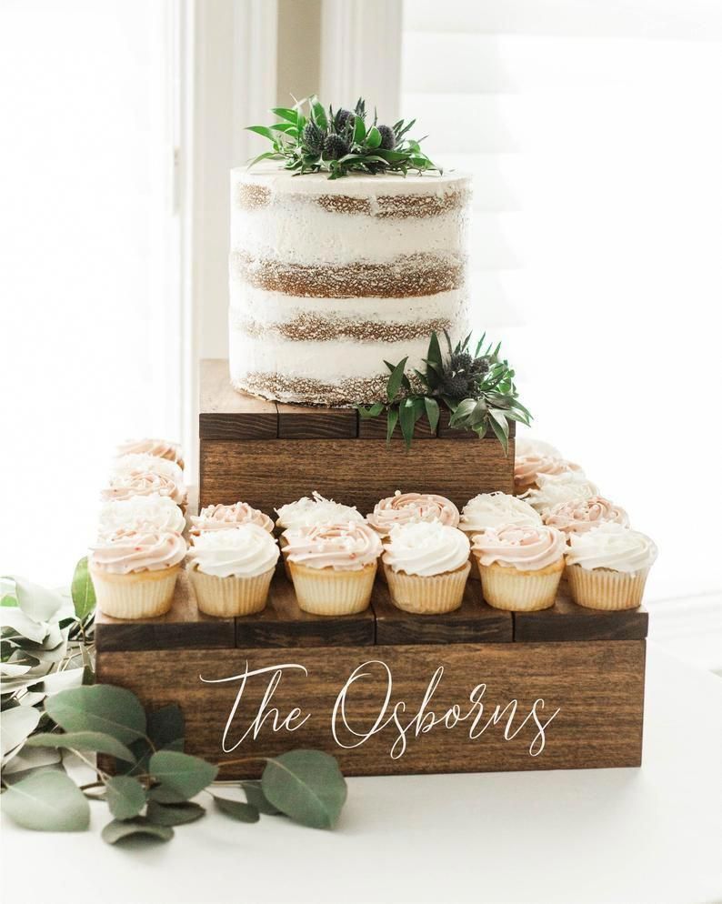 Rustic Cupcake Stand | Rustic Wood Cake Stand | Rustic Birthday Cake Stand | Rustic Cake Stand | Wedding Cake Stand - NEW - SCC-69 -   21 cake White rustic ideas
